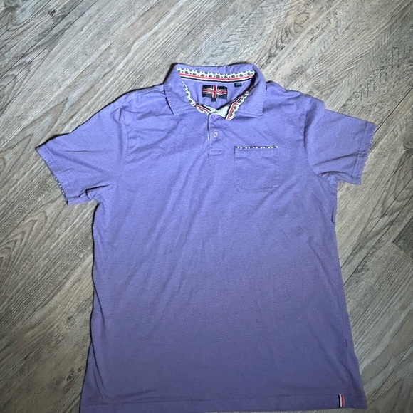 Classic Purple Polo Shirt with Short Sleeves - Picture 1 of 7